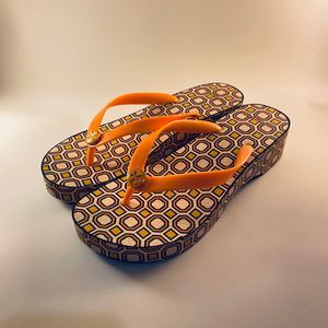 Tory Burch Womens Curved-Wedge Flip-Flop